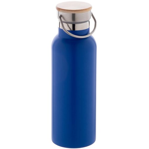 Thermosfles met bamboe deksel 500 ml Blauw 500 ml