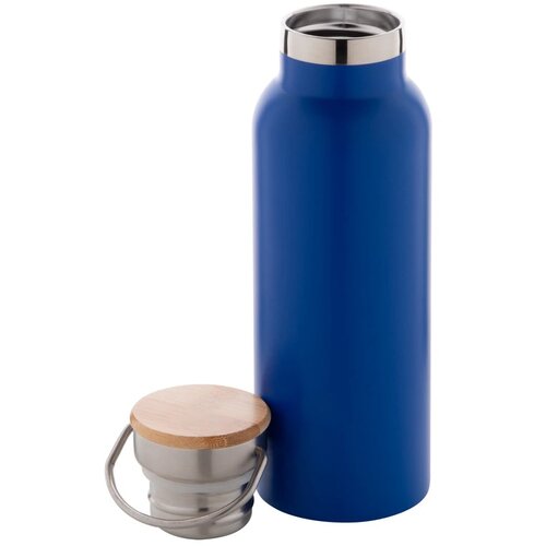 Thermosfles met bamboe deksel 500 ml Blauw 500 ml