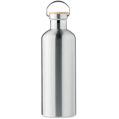Grote thermosfles met handvat Zilver 1500 ml