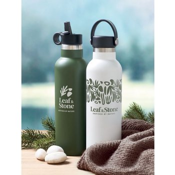 RVS isoleerfles met rietje 700 ml Wit 700 ml