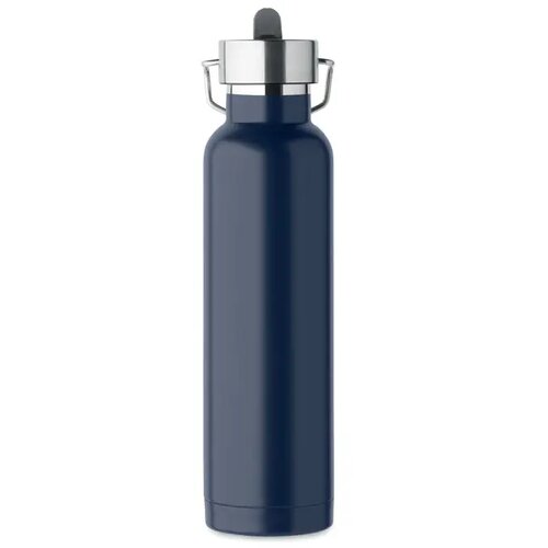 Dubbelwandige isoleerfles met rietje 660 ml Kobaltblauw