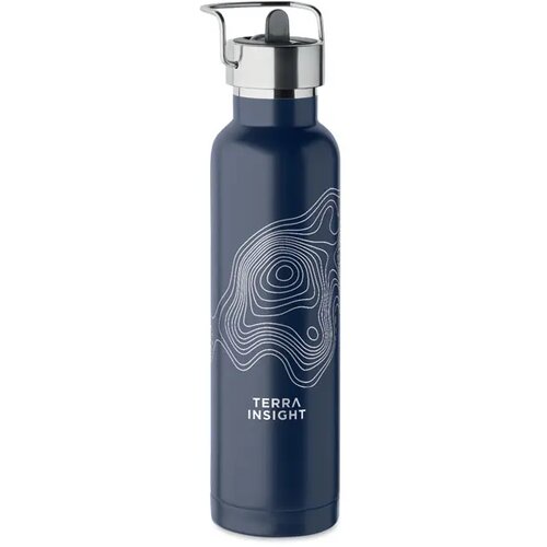 Dubbelwandige isoleerfles met rietje 660 ml Kobaltblauw