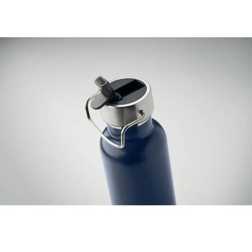 Dubbelwandige isoleerfles met rietje 660 ml Kobaltblauw