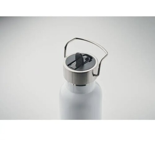 Dubbelwandige isoleerfles met rietje 660 ml Wit