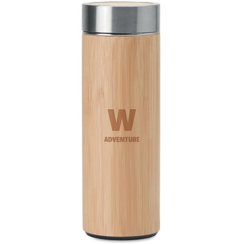 Dubbelwandige thermosfles met theezeef 400 ml Bruin 400 ml