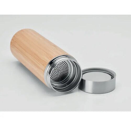 Dubbelwandige thermosfles met theezeef Bruin 400 ml