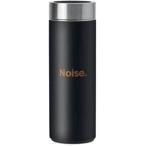 Dubbelwandige thermosfles met theezeef 400 ml Zwart 400 ml