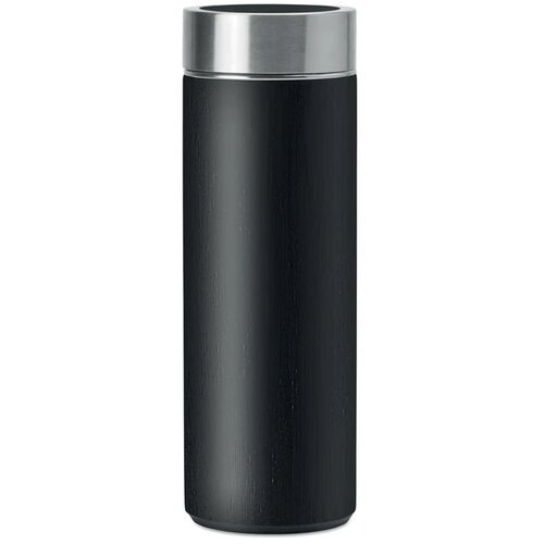 Dubbelwandige thermosfles met theezeef Zwart 400 ml
