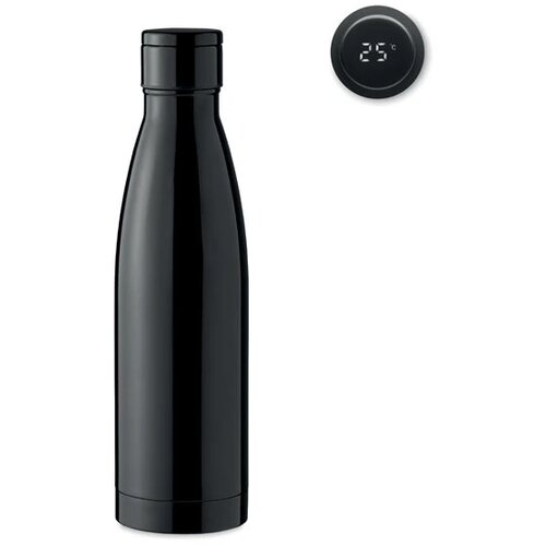 Thermosfles thermometer Belo lux 500 ml Zwart 500 ml