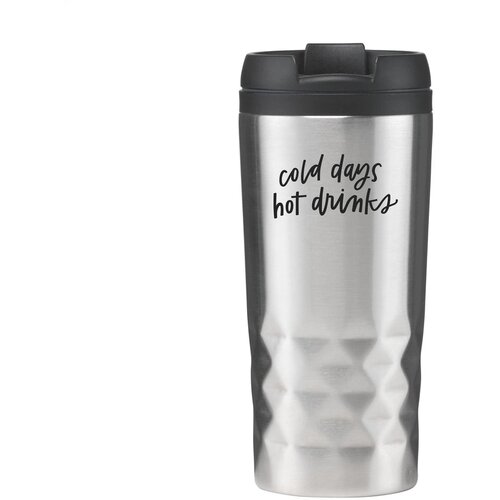 Thermosbeker met 3D-graphic 300 ml Zilver 300 ml