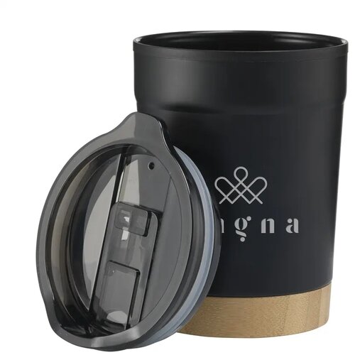 Kobe Bamboo Rcs Recycled Steel Thermosbeker 350 ml Zwart 350 ml