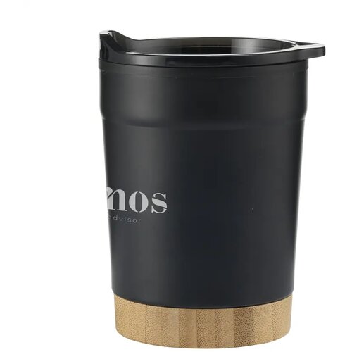 Kobe Bamboo Rcs Recycled Steel Thermosbeker 350 ml Zwart 350 ml