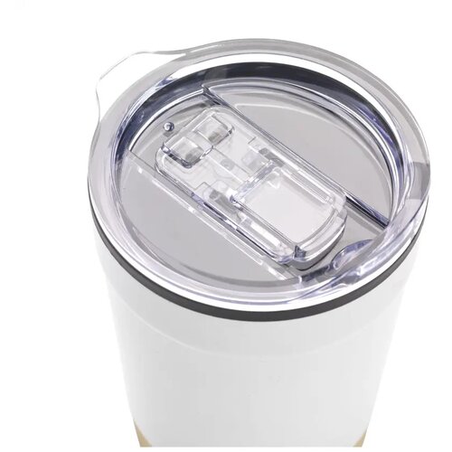 Kobe Bamboo Rcs Recycled Steel Thermosbeker 350 ml Wit 350 ml