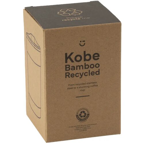 Kobe Bamboo Rcs Recycled Steel Thermosbeker 350 ml Wit 350 ml