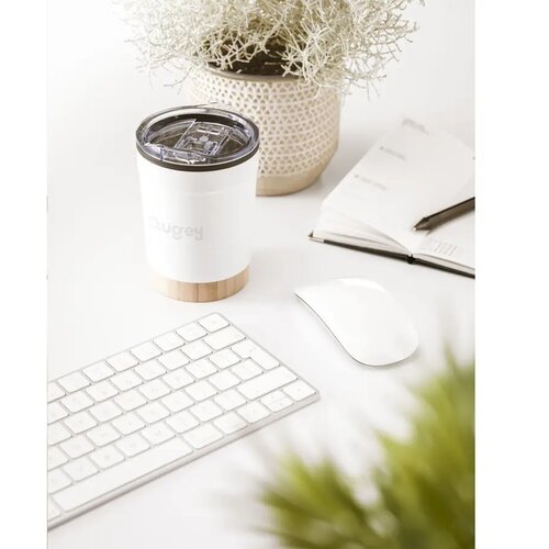 Kobe Bamboo Rcs Recycled Steel Thermosbeker 350 ml Wit 350 ml