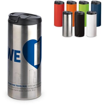 Dubbelwandige thermosbeker Zilver 350 ml