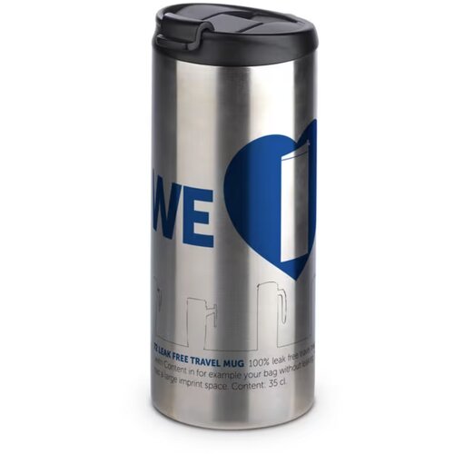 Dubbelwandige thermosbeker Zilver 350 ml