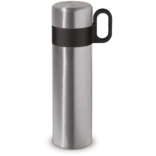 Thermofles met beker en handvat Zilver 500 ml