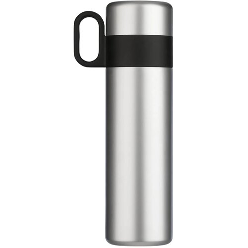 Thermofles met beker en handvat Zilver 500 ml