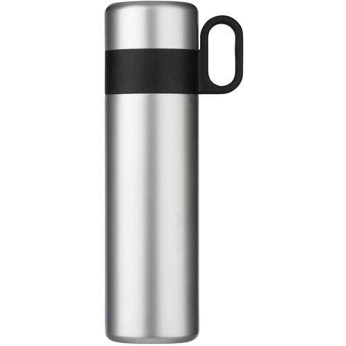 Thermofles met beker en handvat Zilver 500 ml