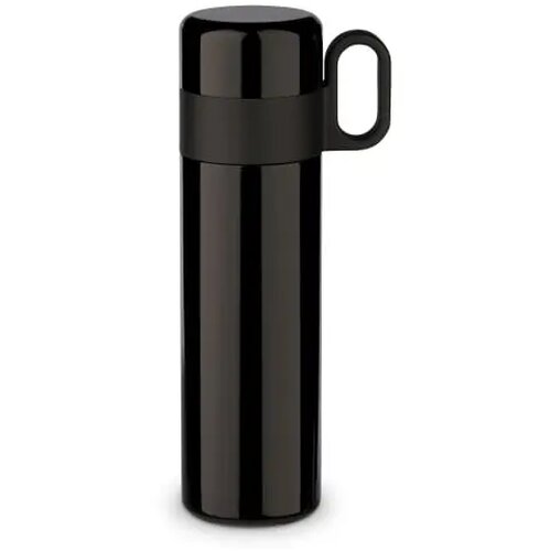 Thermofles met beker en handvat Zwart 500 ml