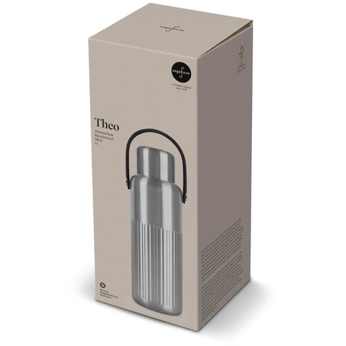 Sagaform Theo Thermosfles (gerecycled) Zilver 1000 ml