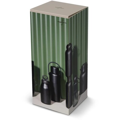 Sagaform Theo Thermosfles (gerecycled) Zwart 1000 ml