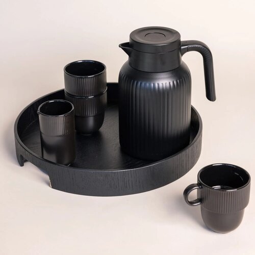 Sagaform Trine Thermoskan (gerecycled) Zwart 1500 ml