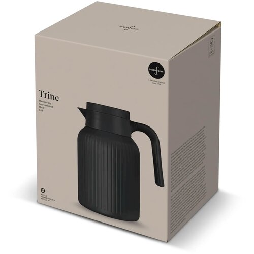 Sagaform Trine Thermoskan (gerecycled) Zwart 1500 ml