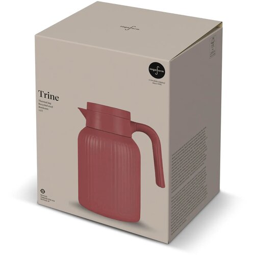Sagaform Trine Thermoskan (gerecycled) Rood 1500 ml