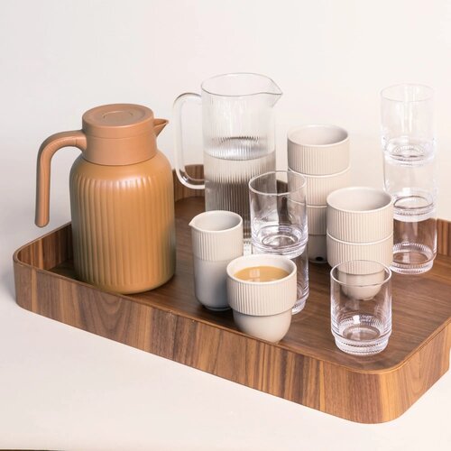 Sagaform Trine Thermoskan (gerecycled) Bruin 1500 ml