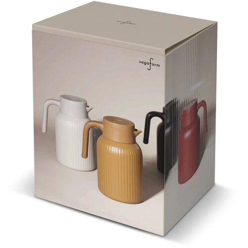 Sagaform Trine Thermoskan (gerecycled) Beige 1500 ml