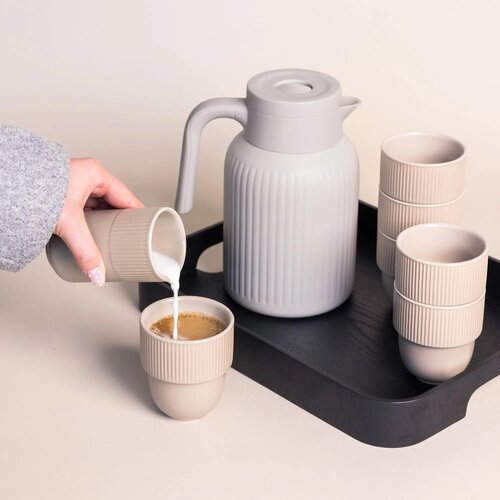 Sagaform Trine Thermoskan (gerecycled) Beige 1500 ml