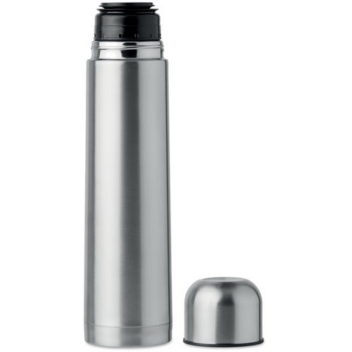 Dubbelwandige drinkfles Big chan mat zilver 900 ml