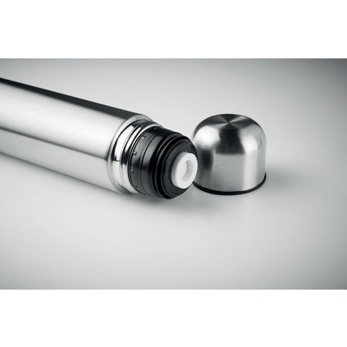 Dubbelwandige drinkfles Big chan mat zilver 900 ml