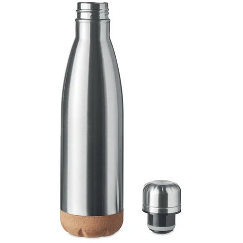 Dubbelwandige thermosfles Aspen cork Zilver 500 ml