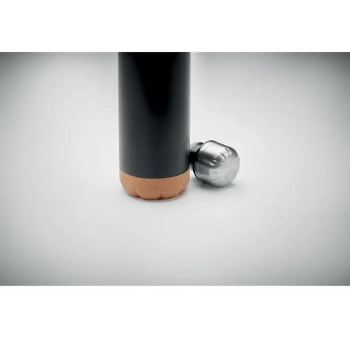 Dubbelwandige thermosfles Aspen cork Zwart 500 ml