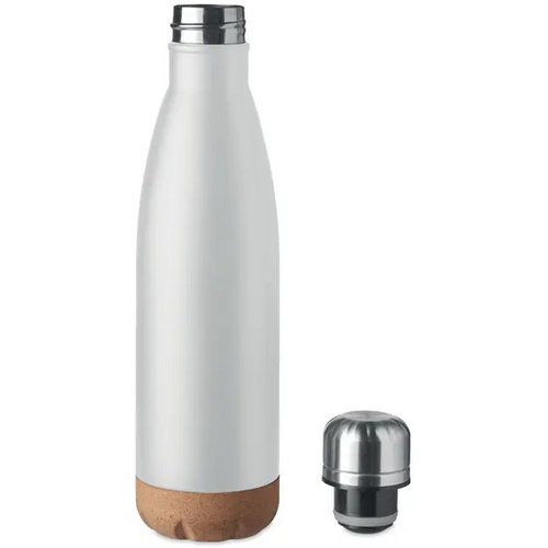 Dubbelwandige thermosfles Aspen cork Wit 500 ml