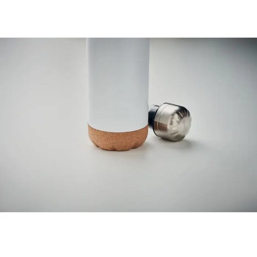 Dubbelwandige thermosfles Aspen cork Wit 500 ml