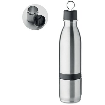Dubbelwandige thermosfles 2-in-1 (500 ml) Zilver 500 ml