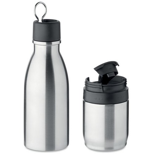 Dubbelwandige thermosfles 2-in-1 (500 ml) Zilver 500 ml