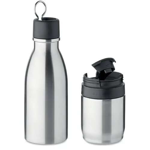Dubbelwandige thermosfles 2-in-1 (500 ml) Zilver 500 ml