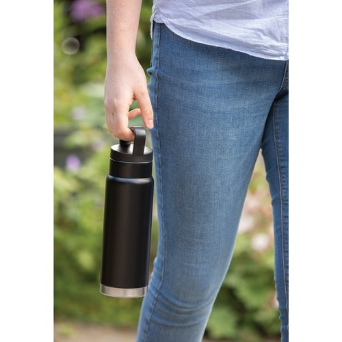 On-the-go thermosfles met handvat (650 ml) Zwart 650 ml