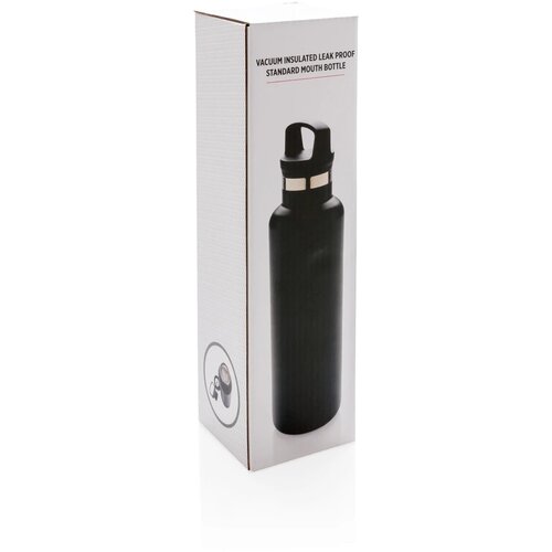 RVS thermosfles met infuser Zwart 600 ml