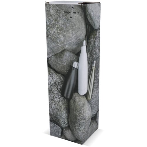 Sagaform Nils stalen fles Chroom 500 ml chroom 500 ml