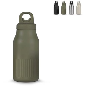 Sagaform Truls stalen fles met handige openklik dop (gerecycled) 500 ml dried green 500 ml