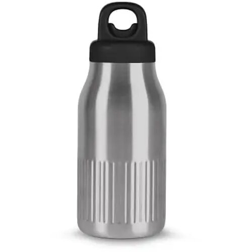 Sagaform Truls stalen fles met handige openklik dop (gerecycled) 500 ml zilver 500 ml