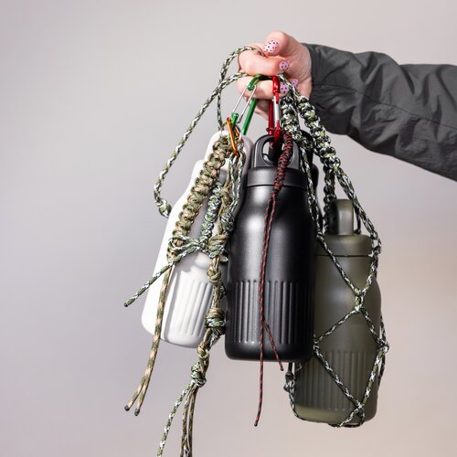 Sagaform Truls stalen fles met handige openklik dop (gerecycled) 500 ml dried green 500 ml