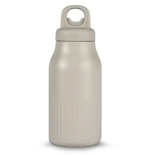 Sagaform Truls stalen fles met handige openklik dop (gerecycled) 500 ml beige 500 ml