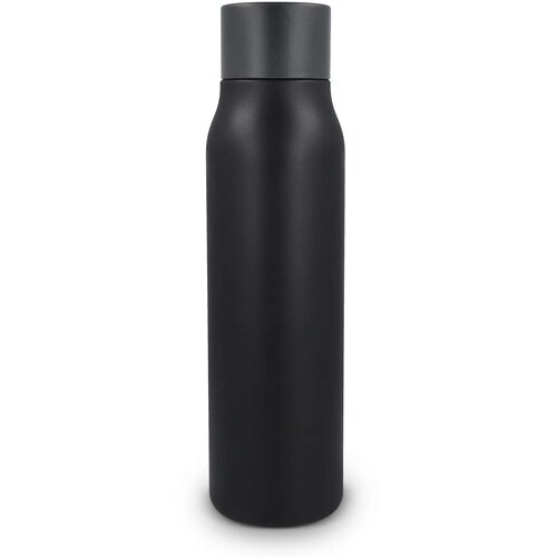 Thermofles matte finish met Caribiner 600ml zwart 600 ml